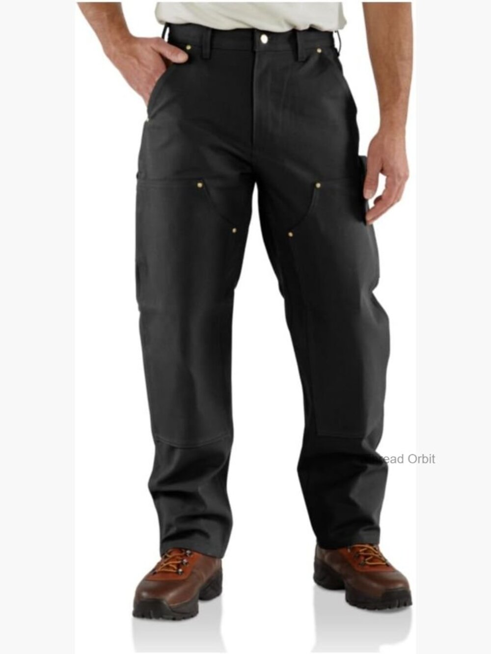 Men's Big & Tall Double Front Work Dungaree 38x34 Heavy Duty Cotton